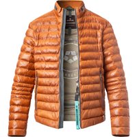 MILESTONE Herren Lederjacke orange Lammnappa unifarben von Milestone