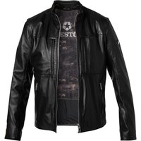 MILESTONE Herren Lederjacke schwarz unifarben von Milestone