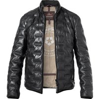 MILESTONE Herren Lederjacke schwarz Lammnappa unifarben von Milestone