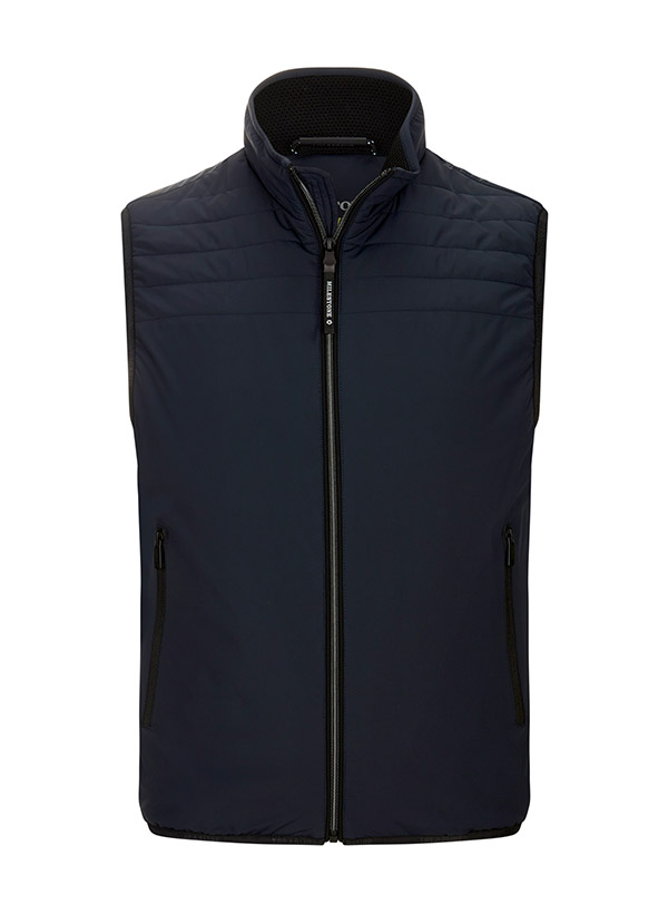 MILESTONE Weste Leo Herren blau uni mit Motiv von Milestone