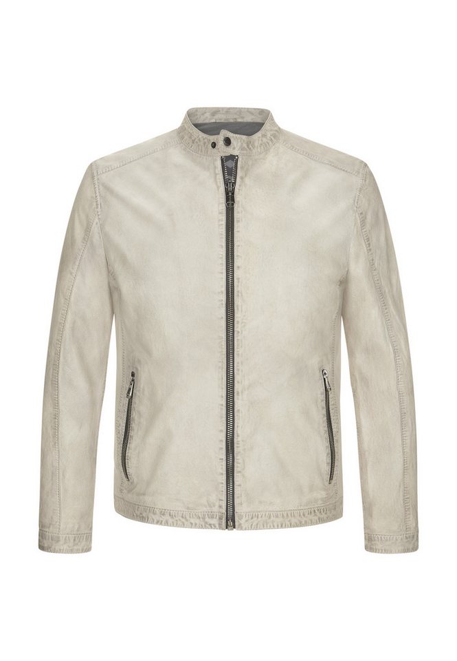 Milestone Bikerjacke MSLacona Herren Lederjacke Jacke Leder klassisch von Milestone