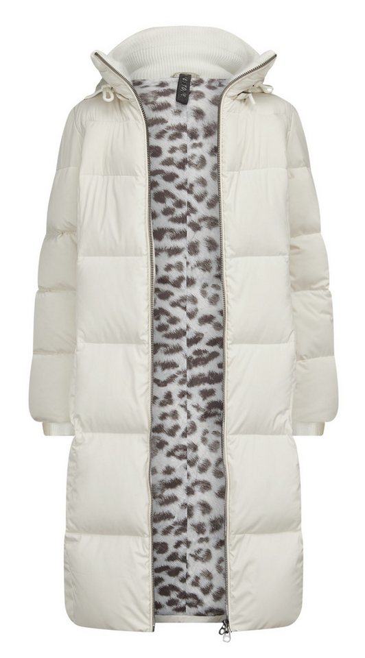 Milestone Daunenmantel MSNicoletta Steppmantel mit Schneeleopard-Printfutter und Kapuze von Milestone