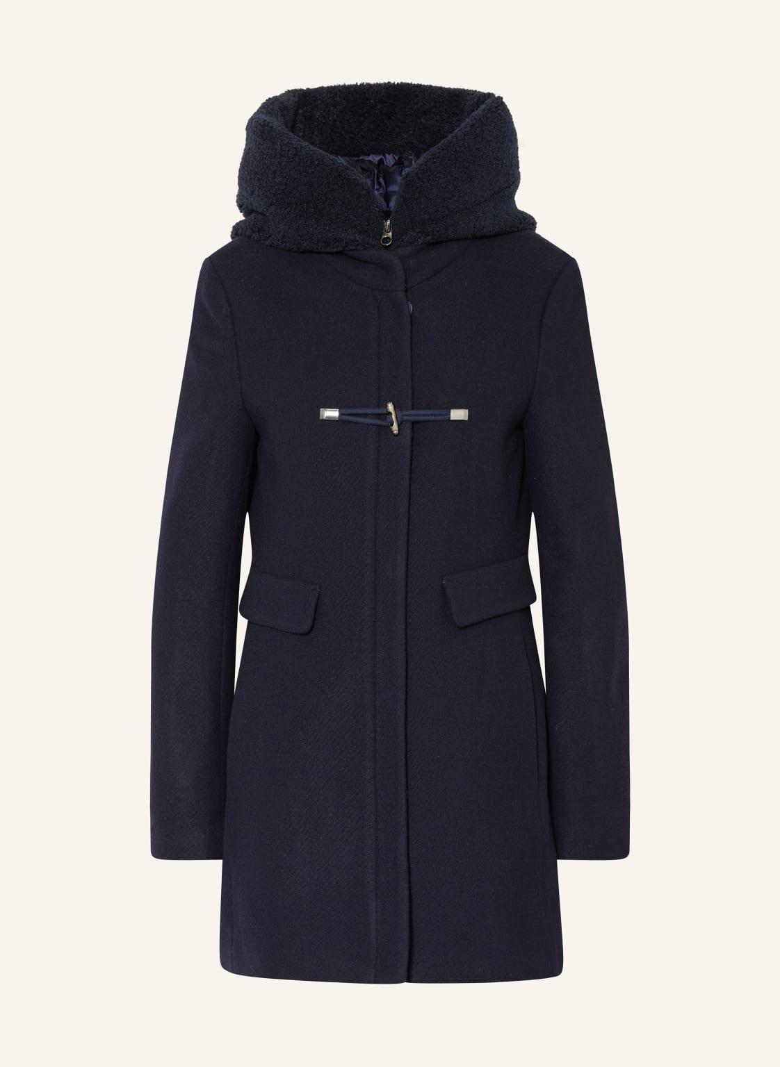 Milestone Dufflecoat Msanastasia Mit Abnehmbarer Kapuze Im Materialmix blau von Milestone