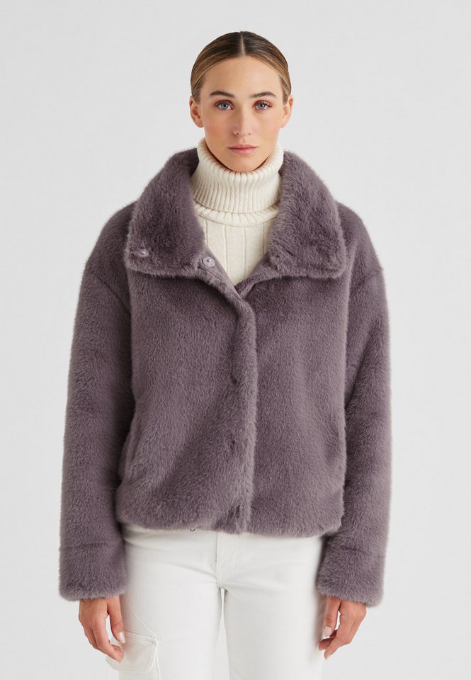 Milestone Fellimitatjacke MSGirl Damen Kunstfelljacke Übergangsjacke von Milestone