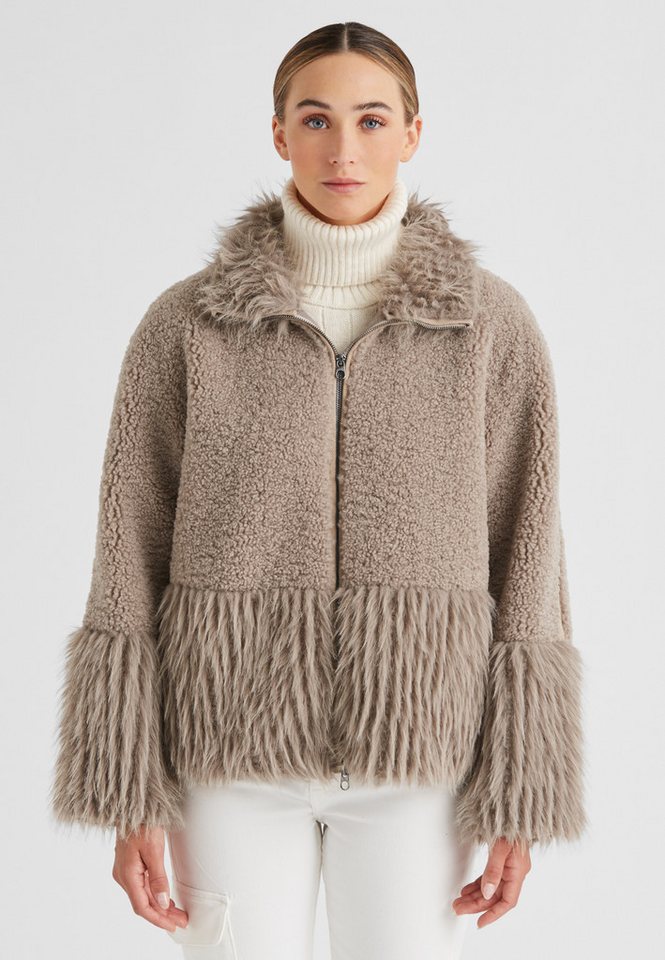 Milestone Fellimitatjacke MSRaya Damen Kunstfelljacke Übergangsjacke Metallreißverschluss Milestone Fellimitatjacke MSRaya Damen Kunstfelljacke Übergangsjacke Metallreißverschluss von Milestone