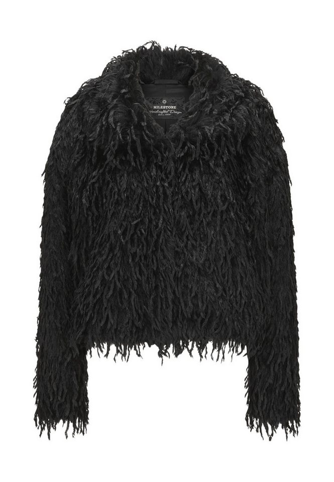 Milestone Fellimitatjacke MSWhitney kurze Jacke aus Kunstpelz im Federlook von Milestone