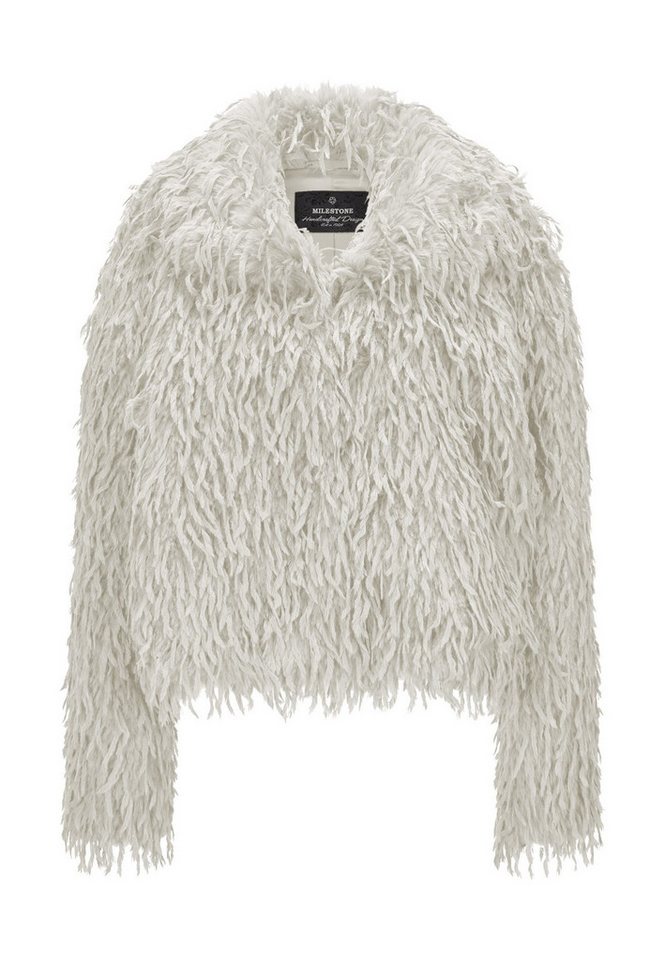Milestone Fellimitatjacke MSWhitney kurze Jacke aus Kunstpelz im Federlook von Milestone