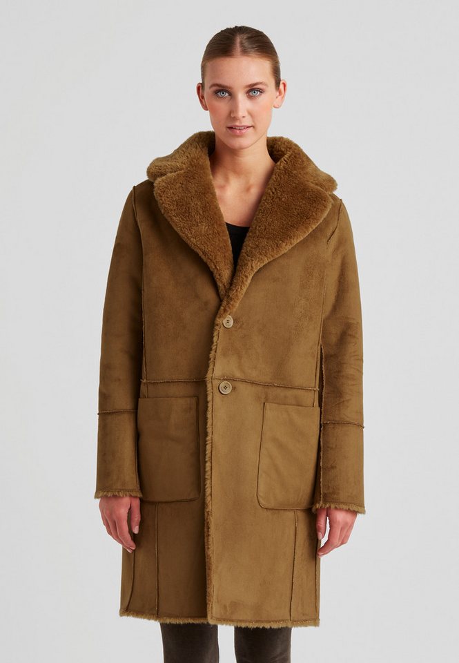 Milestone Fellimitatmantel MSAloe Lässiger Mantel zum Wenden im Suede-Look von Milestone