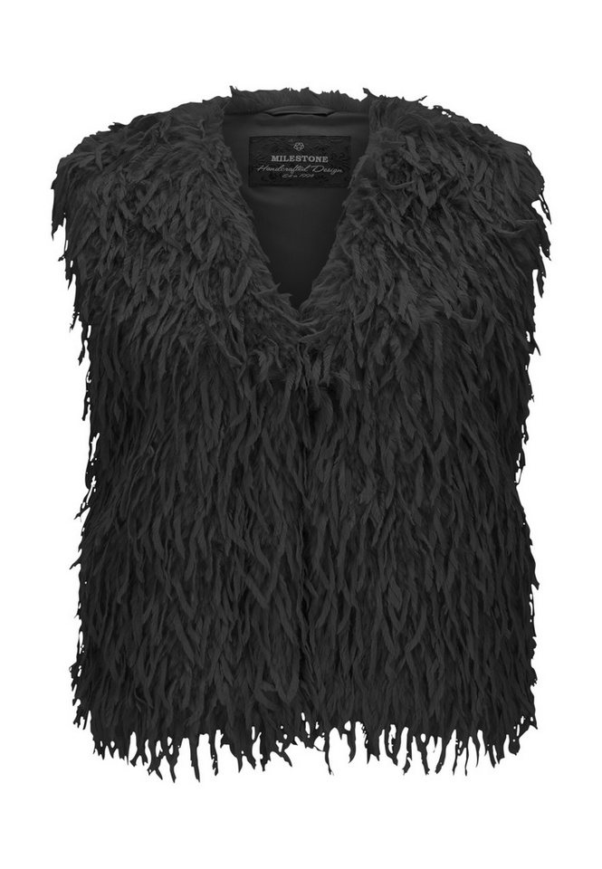 Milestone Fellimitatweste MSMichelle Damen elegant, feminin Haken lockere Passform Milestone Fellimitatweste MSMichelle Damen elegant, feminin Haken lockere Passform von Milestone