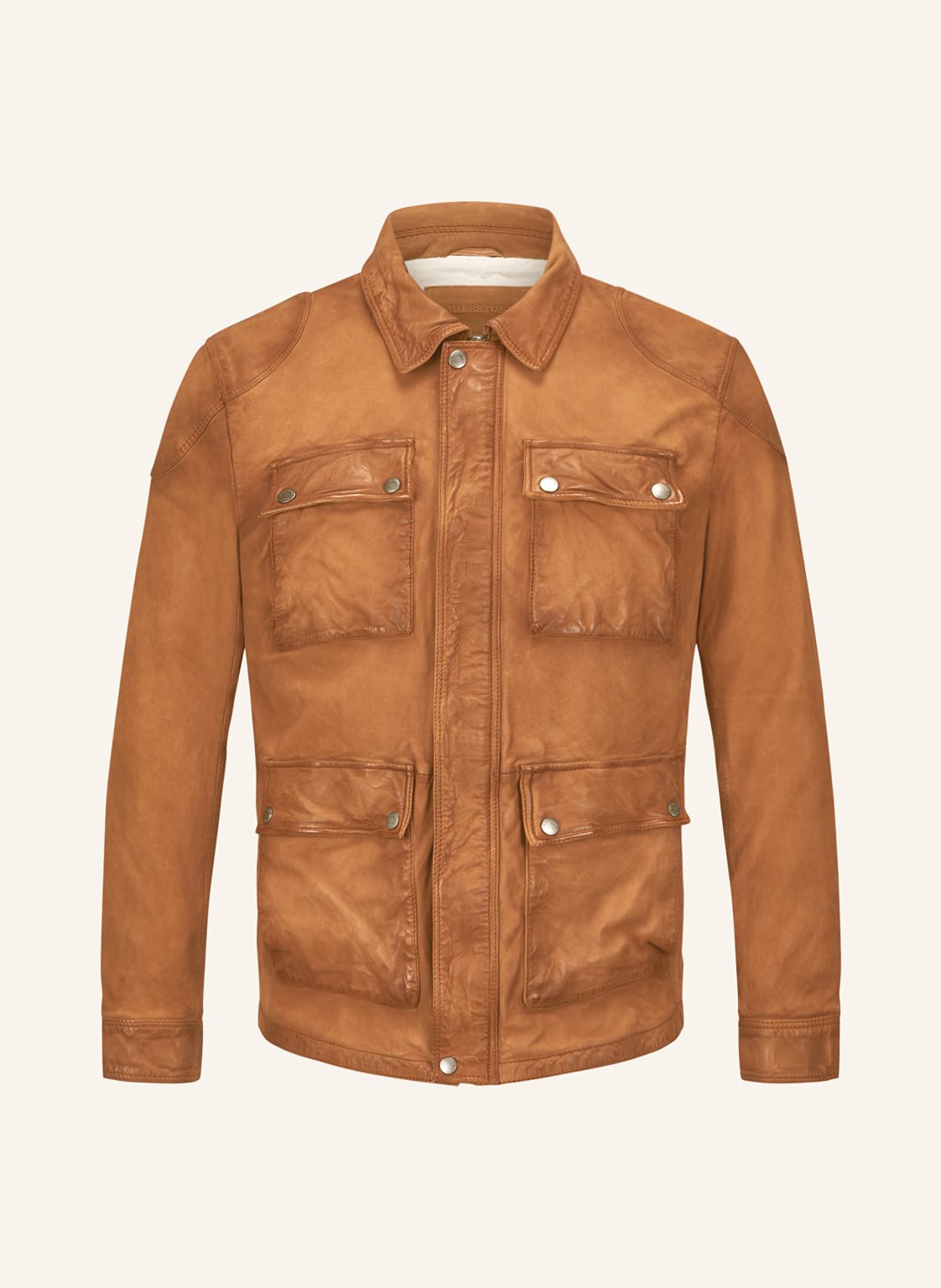 Milestone Fieldjacket Mslennard Aus Leder braun von Milestone
