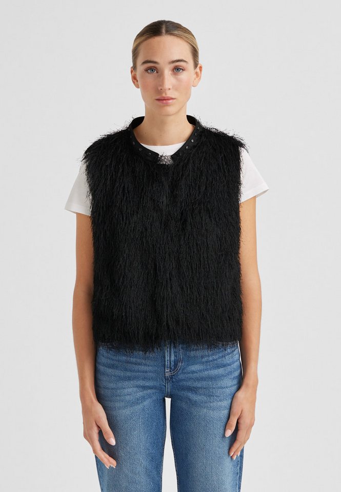 Milestone Fransenweste MSPriscilla Damen feminin Haken normale Passform von Milestone