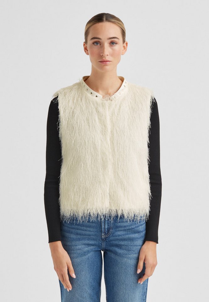 Milestone Fransenweste MSPriscilla Damen feminin Haken normale Passform von Milestone