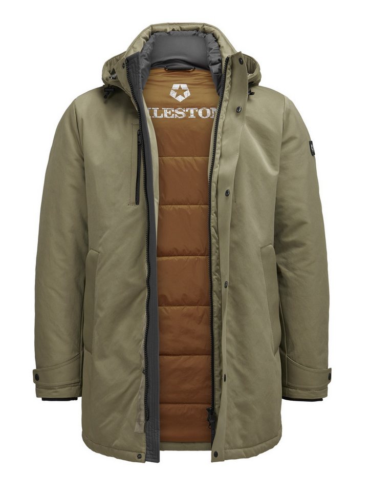 Milestone Funktionsparka MSMilo mit abnehmbarer Kapuze, atmungsaktiv, wasserabweisend und winddicht von Milestone