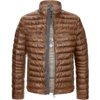 Milestone Gesteppte Lederjacke mit Logo-Aufnäher und SORONA®AURA-Isolierung von Milestone