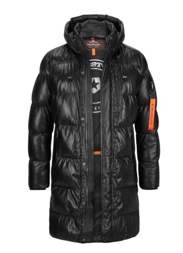 Milestone Herren Lederjacke Schwarz 54 von Milestone