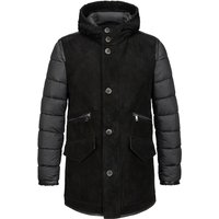 Milestone Hybrid-Parka Emmerson aus Veloursleder und gestepptem Nylon-Material in 48 von Milestone
