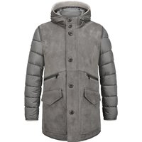 Milestone Hybrid-Parka Emmerson aus Veloursleder und gestepptem Nylon-Material in 56 von Milestone
