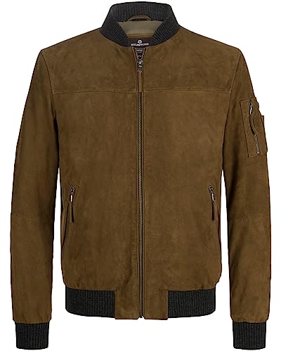 MILESTONE Lederblouson MS-Vivaldi Tabak 56 von MILESTONE