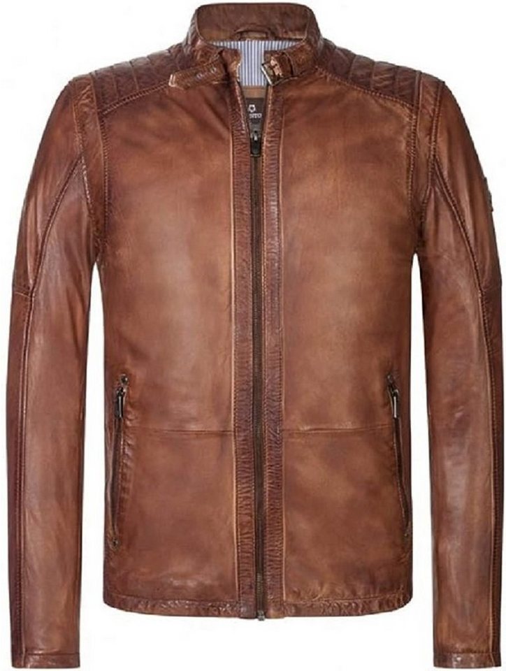 Milestone Lederjacke Cornelio Herren Bikerjacke aus Lammleder von Milestone