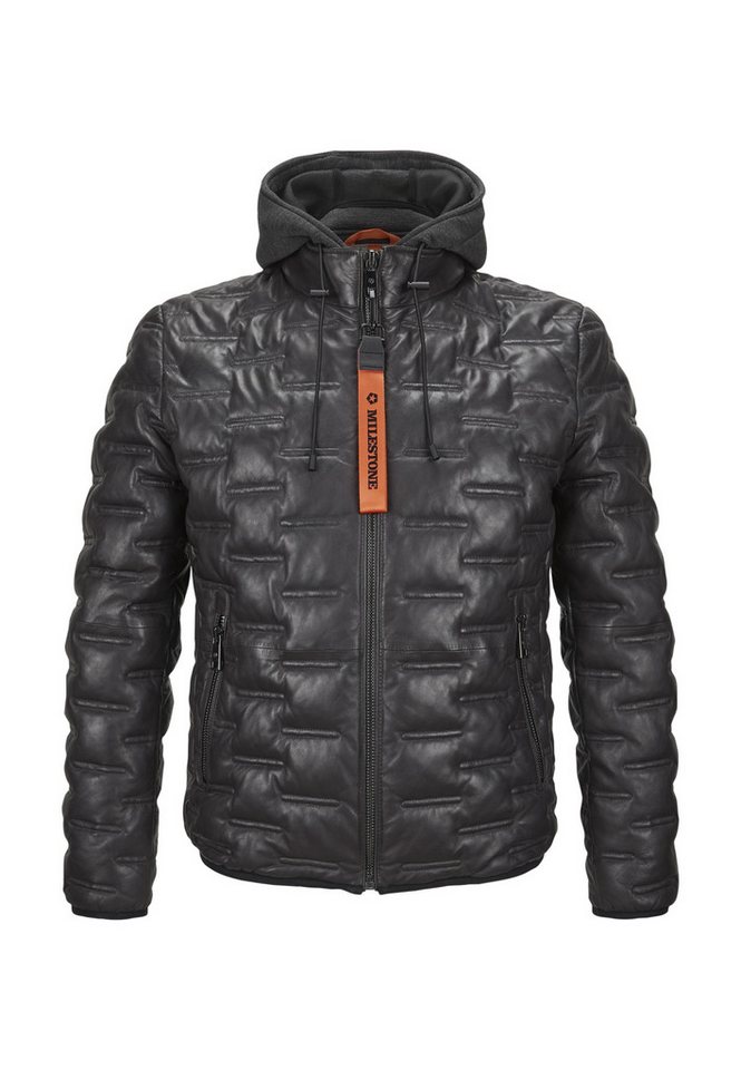 Milestone Lederjacke MSAlonso Herren Bikerjacke Jacke Leder normale Passform von Milestone