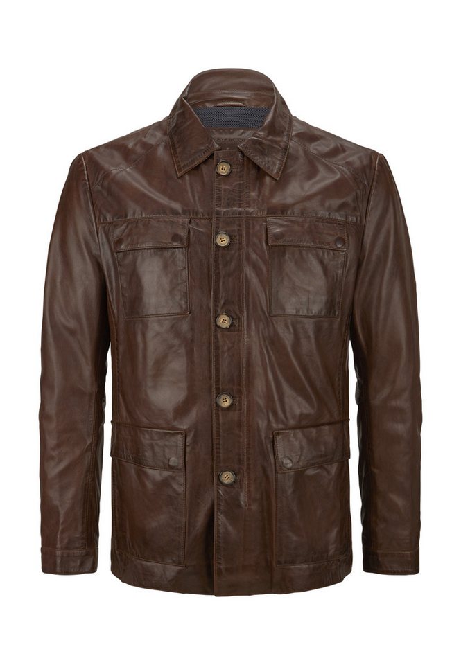 Milestone Lederjacke MSArturo Herren Bikerjacke Jacke Leder klassisch normale Passform von Milestone