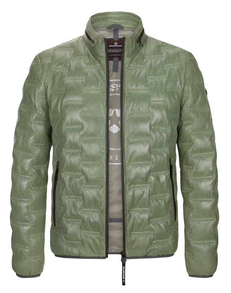 Milestone Lederjacke MSAversa in Stepp-Optik aus Lammleder von Milestone