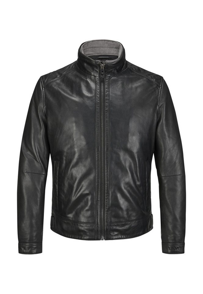 Milestone Lederjacke MSBarney Herren Bikerjacke Jacke Leder lockere Passform von Milestone