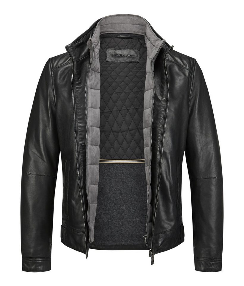 Milestone Lederjacke MSBarney aus Lammleder mit abnehmbarem Windschutz Milestone Lederjacke MSBarney aus Lammleder mit abnehmbarem Windschutz von Milestone