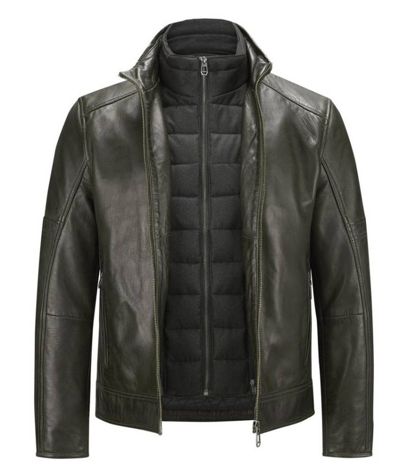 Milestone Lederjacke MSBender aus Lammleder mit abnehmbarem Windschutz von Milestone