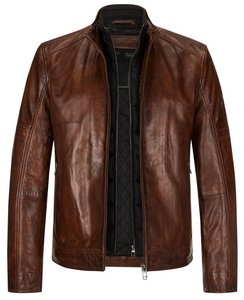 Milestone Lederjacke MSBender mit herausnehmbarem Windschutz von Milestone