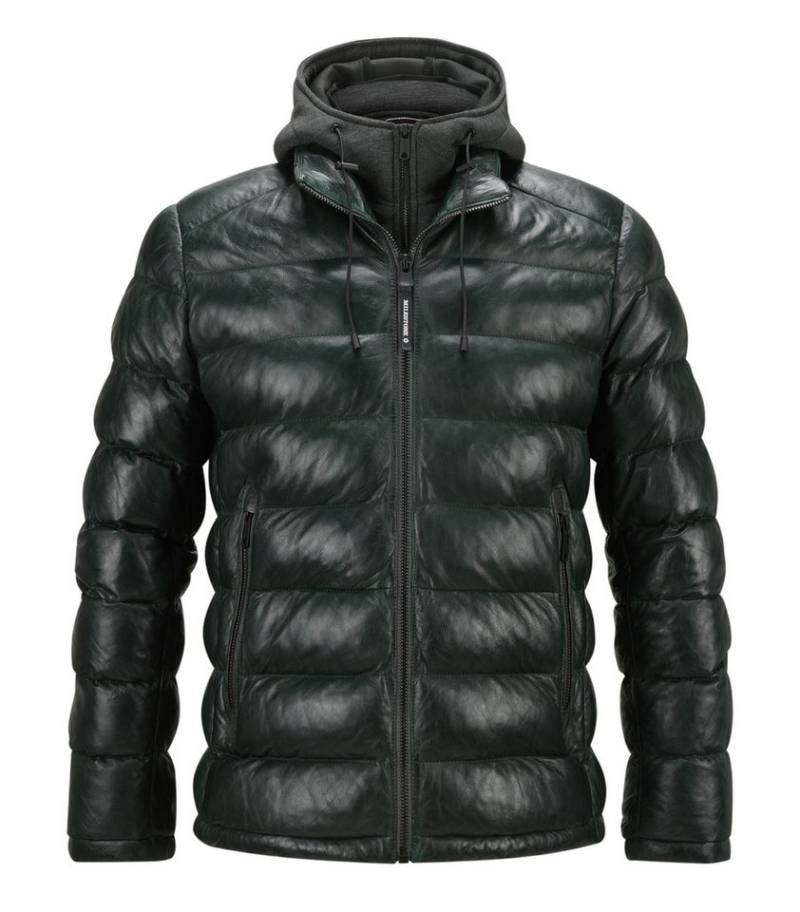 Milestone Lederjacke MSCallisto Stehkragen mit abnehmbarem Jersey-Kapuzeneinsatz von Milestone