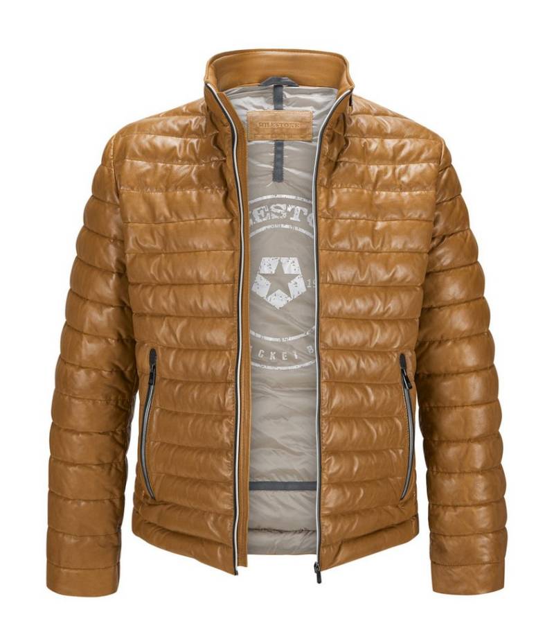 Milestone Lederjacke MSCortino Steppjacke aus feinem Nappaleder von Milestone