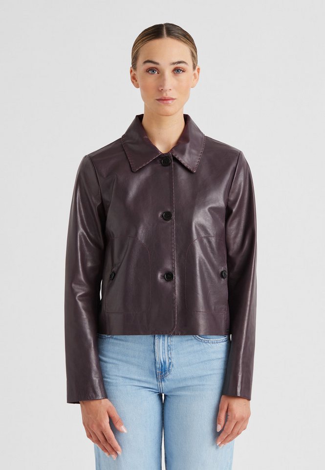 Milestone Lederjacke MSDalila Damen Bikerjacke Jacke Leder normale Passform von Milestone