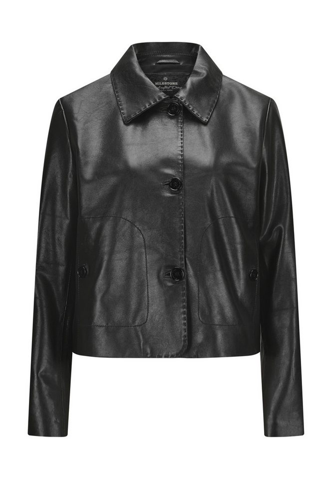 Milestone Lederjacke MSDalila Damen Bikerjacke Jacke Leder normale Passform von Milestone