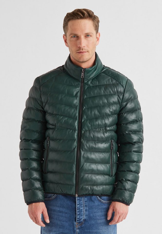 Milestone Lederjacke MSHendrik Herren Bikerjacke Jacke Leder normale Passform von Milestone