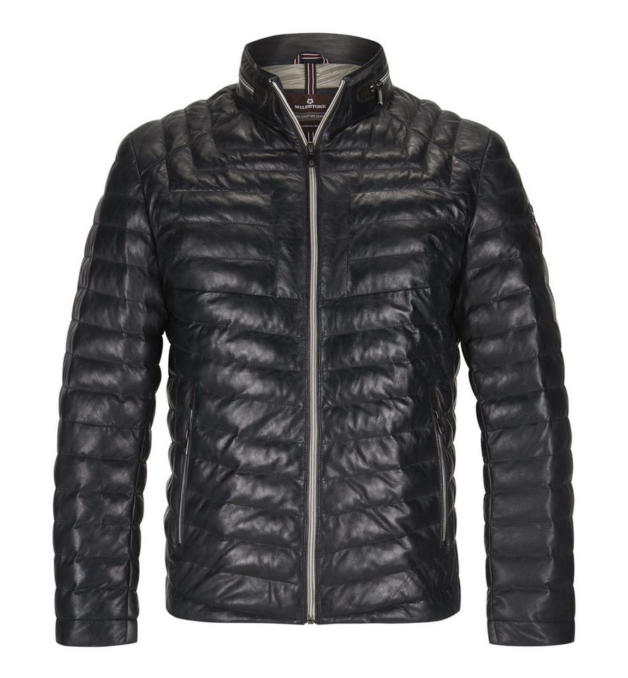 Milestone Lederjacke MSMalik Steppjacke aus Lammleder mit hautsympathischem Futter von Milestone