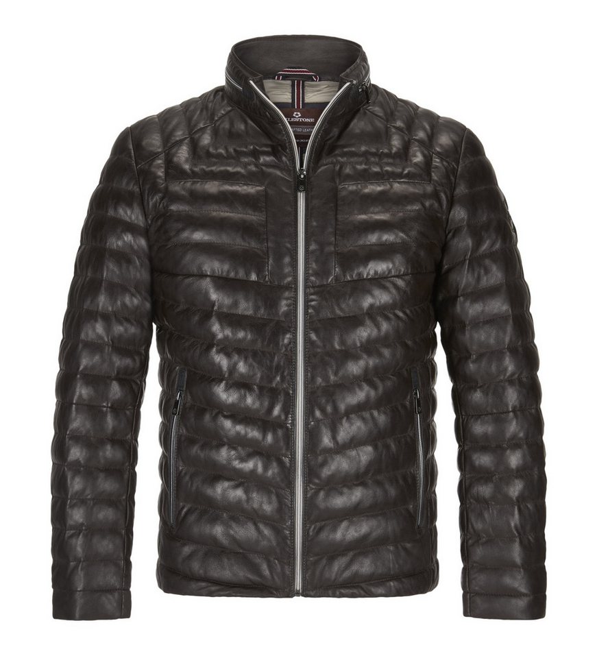 Milestone Lederjacke MSMalik Steppjacke aus Lammleder mit hautsympathischem Futter von Milestone