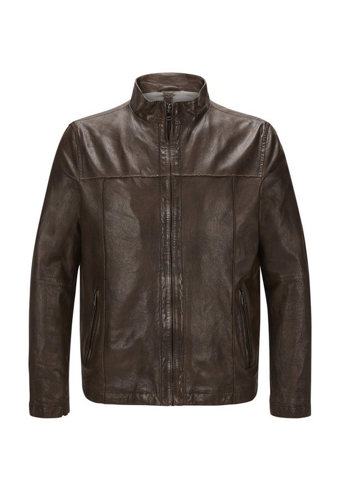 Milestone Lederjacke MSSullivan Herren Bikerjacke Jacke Leder klassisch normale Passform von Milestone