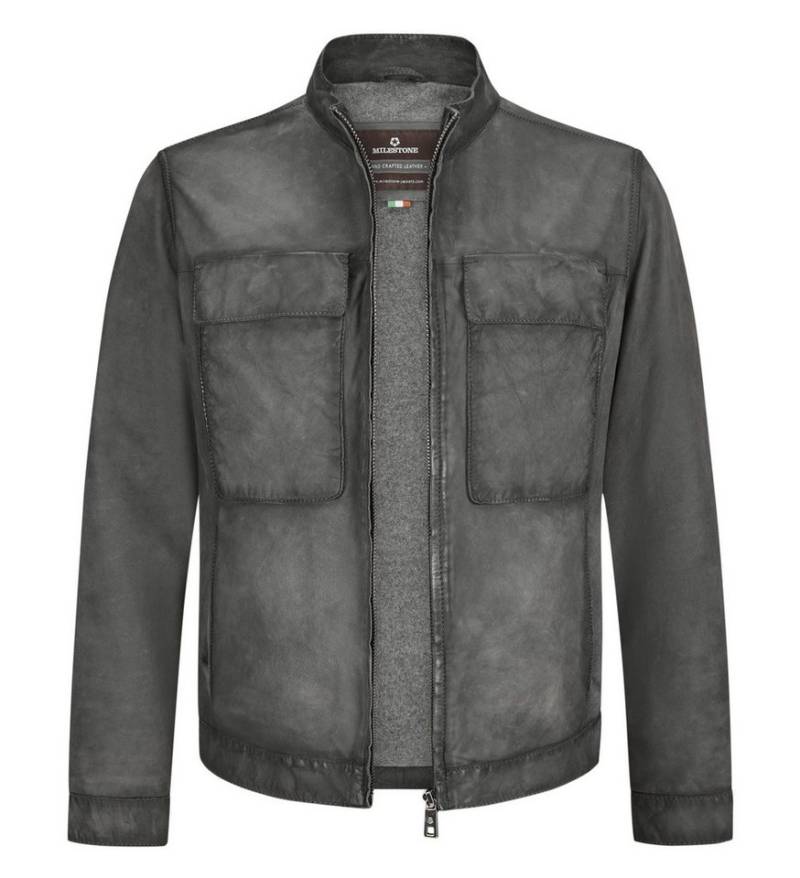 Milestone Lederjacke MSTizian aus Lammleder mit ilatienischer Wollfütterung von Milestone
