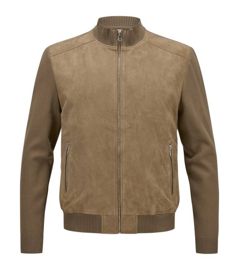 Milestone Lederjacke MSTristan Blouson im Material-Mix aus Veloursleder und Baumwolle von Milestone
