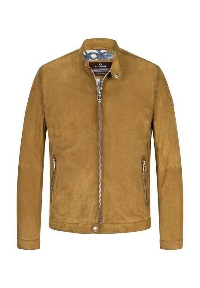 Milestone Lederjacke Milestone Herren Übergangsjacke Lederjacke Forest braun von Milestone