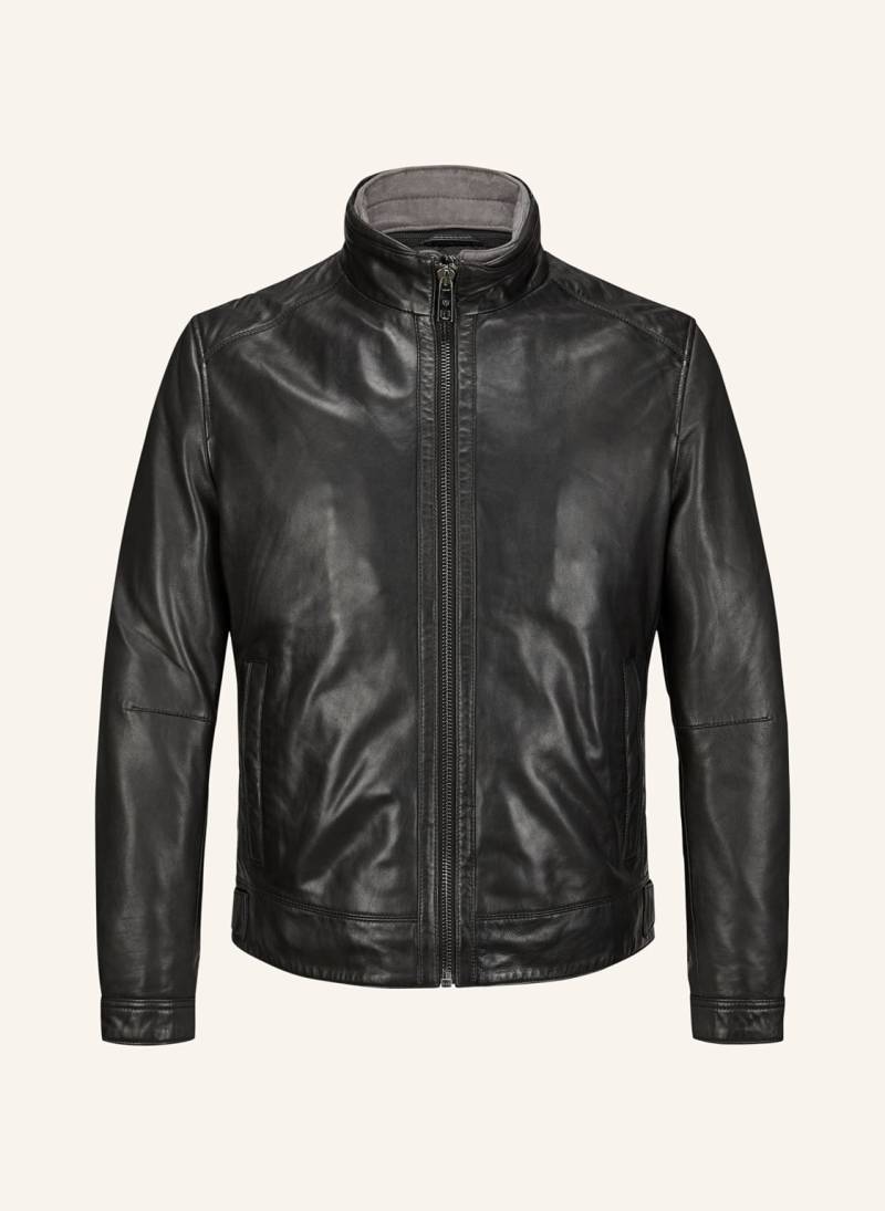 Milestone Lederjacke Msbarney Mit Herausnehmbarer Blende schwarz von Milestone