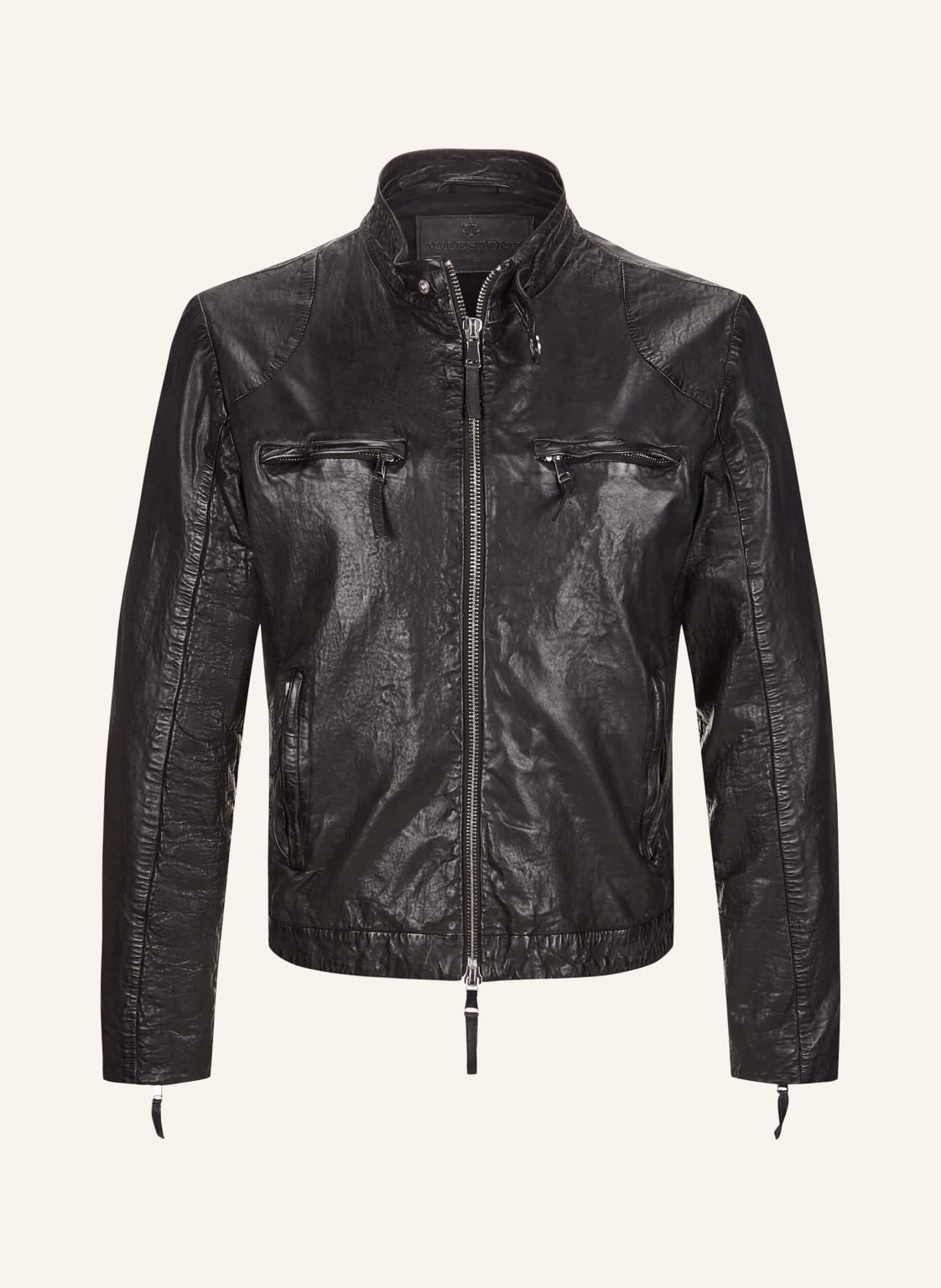 Milestone Lederjacke Msfidelio schwarz von Milestone