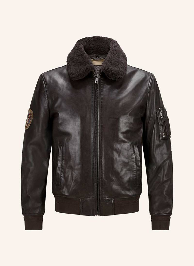 Milestone Lederjacke Mstom braun von Milestone