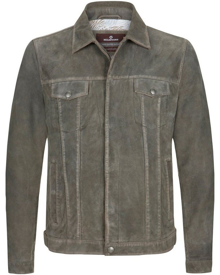 Milestone Lederjacke Velourslederjacke MS-Juliano von Milestone