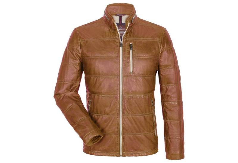 Milestone Lederjacke leichte Übergangsjacke aus gestepptem Lammleder von Milestone