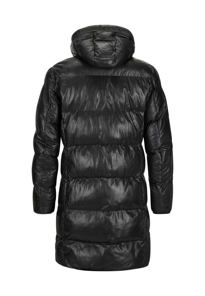 Milestone Ledermantel MSPiero Herren Steppjacke Lang Mantel gesteppt normale Passform von Milestone