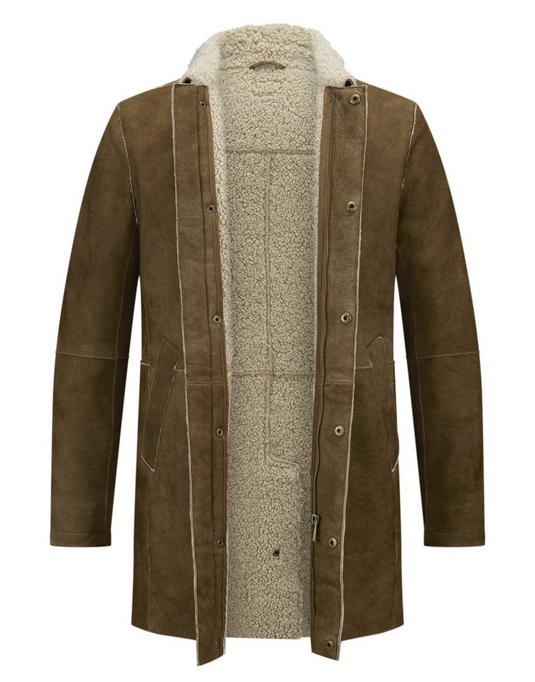 Milestone Ledermantel MSTabeo Exklusives Ziegenleder mit modischer, edler Used-Optik von Milestone