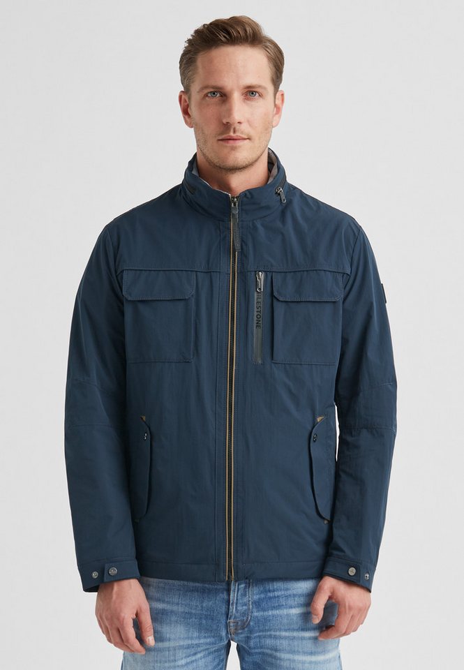 Milestone Sommerjacke MSVito Herren Jacke leicht Übergangsjacke mit Logo Badge von Milestone