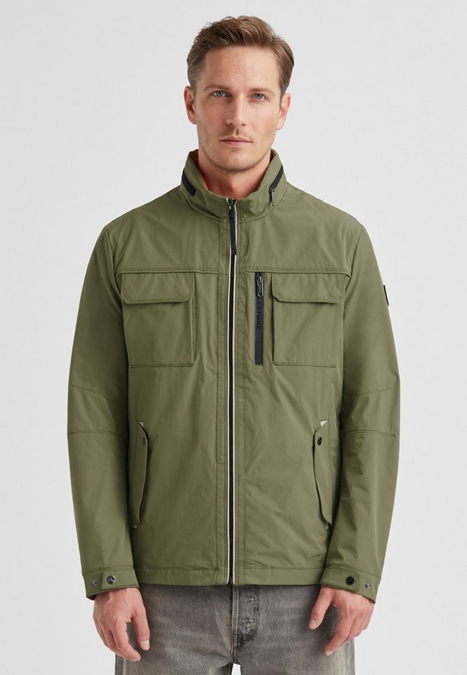 Milestone Sommerjacke MSVito Herren Jacke leicht Übergangsjacke mit Logo Badge von Milestone